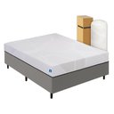 Ver imagem 1 de Cama Box Casal Desmontável Cinza + Colchão Umaflex Fit Firm D33 17cm Altura - Orthocamas