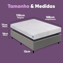 Ver imagem 2 de Cama Box Casal Desmontável Cinza + Colchão Umaflex Fit Firm D33 17cm Altura - Orthocamas