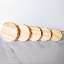 5 Ganchos Penduradores de Parede em Pinus 20mm Bola 5 Tamanhos:Pinus - 3