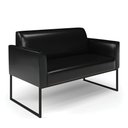 Ver imagem 1 de Sofá Namoradeira Base Industrial Preto Marisa Corano Preto D03 - D'Rossi