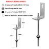 Estrutura Suporte Fixa Linha C Placa Painel Solar Inox Telha Fibrocimento Ondulada Viga Metálica Per - 4