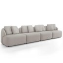 Ver imagem 2 de Sofá 5 Lugares para Sala de Estar Living 388cm Arlo F04 Linho Cru - Lyam Decor