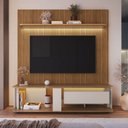 Ver imagem 2 de Rack com Painel Ripado para Tv até 75 Polegadas com Led Impressão Ripada 3d