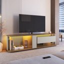 Ver imagem 4 de Rack com Painel Ripado para Tv até 75 Polegadas com Led Impressão Ripada 3d