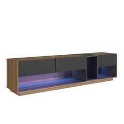 Rack com Painel para Tv até 75 Polegadas Liverpool Ra8001 com Led e Impressão Ripada 3d - 9