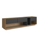 Ver imagem 5 de Rack com Painel Ripado para TV até 75 Polegadas com LED 185,5CMX228,4cm Liverpool RA8001 e Impressão Ripada 3D Yescasa Marrom