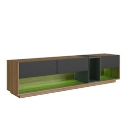 Rack com Painel para Tv até 75 Polegadas Liverpool Ra8001 com Led e Impressão Ripada 3d - 11