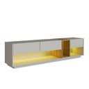 Ver imagem 7 de Rack com Painel Ripado para TV até 75 Polegadas com LED 185,5CMX228,4cm Liverpool Yescasa Marrom