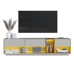 Rack com Painel para Tv até 75 Polegadas Liverpool Ra8001 com Led e Impressão Ripada 3d - 6