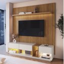 Ver imagem 1 de Rack com Painel Ripado para TV até 75 Polegadas com LED 185,5CMX228,4cm Liverpool Yescasa Marrom