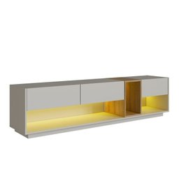 Rack com Painel para Tv até 75 Polegadas Liverpool Ra8001 com Led e Impressão Ripada 3d - 5