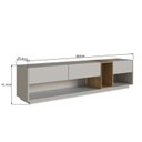 Ver imagem 4 de Rack com Painel Ripado para TV até 75 Polegadas com LED 185,5CMX228,4cm Liverpool Yescasa Marrom
