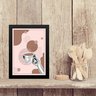 Quadro Moderno Gravura Café Rosa 24x18cm - com Vidro:moldura Preta - 1