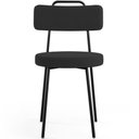 Ver imagem 6 de Kit 04 Cadeiras Decorativas Estofada Para Sala De Jantar Barcelona L02 Bouclê Preto - Lyam Decor