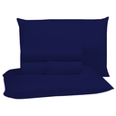 Ver imagem 1 de Roupa de Cama King Size 400 Fios 4 Peças com Virol Hotel Pousada Macio Acetinado:azul Marinho