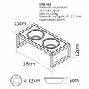 Ver imagem 2 de Comedouro Elevado Duplo Cão Porte P Preto