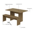 Ver imagem 5 de Mesa de Jantar 135x80x74cm 2,5cm com 1 Banco Essence Marrom/Vermont Oak