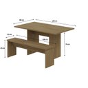 Ver imagem 3 de Mesa de Jantar 135x80x74cm 2,5cm com 1 Banco Essence Marrom/Vermont Oak