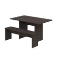 Ver imagem 1 de Mesa de Jantar 135cm x 80cm x 74cm 2,5cm com 1 Banco Essence Marrom/Terracota