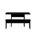 Ver imagem 4 de Mesa de Jantar 135x80x74cm 2,5cm com 1 Banco Essence Preto