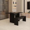 Ver imagem 6 de Mesa de Jantar 135x80x74cm 2,5cm com 1 Banco Essence Preto