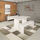 Ver imagem 2 de Mesa de Jantar 135x80x74cm 2,5cm com 1 Banco Essence Branco