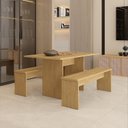 Ver imagem 6 de Mesa de Jantar 135x80x74cm 2,5cm com 1 Banco Essence Marrom/Vermont Oak