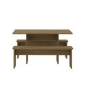 Ver imagem 4 de Mesa de Jantar 135x80x74cm 2,5cm com 1 Banco Essence Marrom/Vermont Oak