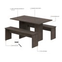 Ver imagem 5 de Mesa de Jantar 135 cm X 80 cm X 74 cm Marrom/Terracota