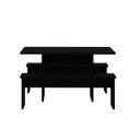 Ver imagem 4 de Mesa de Jantar 135x80x74cm 2,5cm com 1 Banco Essence Preto