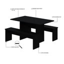 Ver imagem 5 de Mesa de Jantar 135x80x74cm 2,5cm com 1 Banco Essence Preto