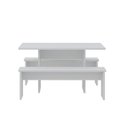 Ver imagem 4 de Mesa de Jantar 135x80x74cm 2,5cm com 1 Banco Essence Branco