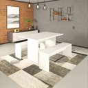 Ver imagem 2 de Mesa de Jantar 135x80x74cm 2,5cm com 1 Banco Essence Branco