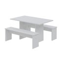 Ver imagem 1 de Mesa de Jantar 135x80x74cm 2,5cm com 1 Banco Essence Branco