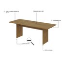 Ver imagem 5 de Mesa de Jantar 200x80x74cm 2,5cm Essence Marrom/Vermont Oak