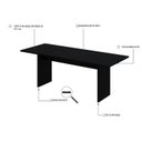 Ver imagem 5 de Mesa de Jantar 200x80x74cm 2,5cm Essence Preto