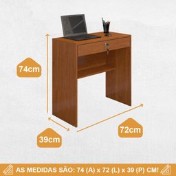 Kit 10 Escrivaninhas Andorinha Cinamomo 1 Gaveta com Chave Jcm Movelaria - 4