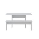 Ver imagem 4 de Mesa de Jantar 200x80x74cm 2,5cm com 1 Banco Essence Branco