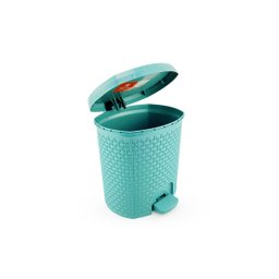 Lixeira Rattan com Tampa Abertura Pedal Plástico 6 Litros - 6