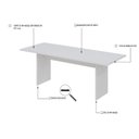 Ver imagem 5 de Mesa de Jantar 200x80x74cm 2,5cm com 2 Banco Essence Branco
