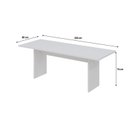 Ver imagem 3 de Mesa de Jantar 200x80x74cm 2,5cm com 2 Banco Essence Branco
