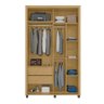 Guarda Roupa Solteiro 2 Portas de Correr 2 Gavetas Suécia - 3