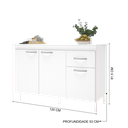 Ver imagem 4 de Balcão de Cozinha para Pia de 120cm Com Tampo Suiça Fidelitá 3 Portas 1 Gaveta