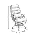 Ver imagem 4 de Cadeira de Escritório Presidente Giratória Office Serena Courino Preto - Sallar Home