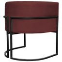Ver imagem 4 de Kit 2 Poltronas Luna Suede Cores Base de Ferro Preta - Bordô, Suede