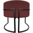 Ver imagem 3 de Kit 2 Poltronas Luna Suede Cores Base de Ferro Preta - Bordô, Suede
