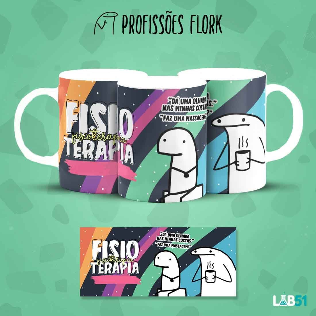 CANECA PROFISSAO MEME ARTE FLORK FISIOTERAPIA - 4