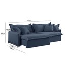 Ver imagem 2 de Sofá Cama Retrátil e Reclinável Leona 190 Cm Braço 15 Cm Meu Sofá Online