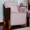 Ver imagem 1 de Poltrona Decorativa Heloisa Veludo Rose/corano Marrom - Londrilar