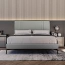 Ver imagem 2 de Base Bipartida Slim Casal em Linho Cinza com Cabeceira Skybox